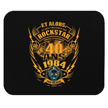Discover 40th birthday 1984 Rock'n Roll forever gift Mouse Pads