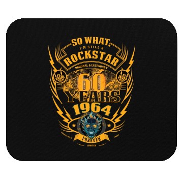 Discover 60th Birthday 1964 Rock'n Roll Forever Gift Mouse Pads