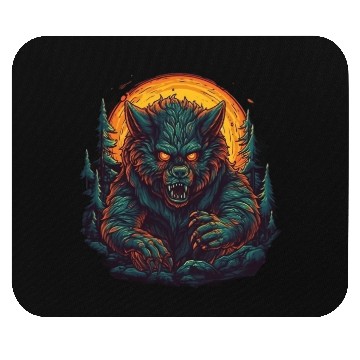 Discover A mythical creature Werewolf Mouse Pads
