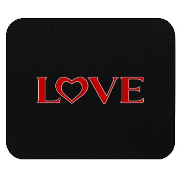 Discover Love Text Art Typography Mouse Pads