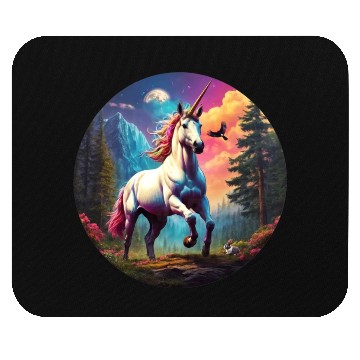 Discover Majestic Rainbow Unicorn Mouse Pads