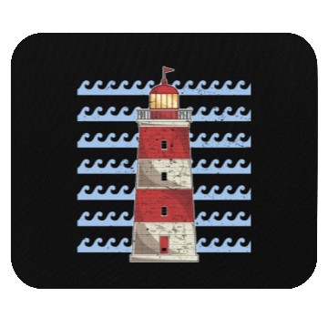 Discover Sea Waves Ocean Gift Lighthouse Mouse Pads