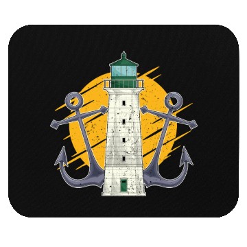 Discover Full moon ship anchor gift lighthouse Mouse Pads
