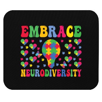 Discover embrace neurodiversity - Embrace ADHD Autism ASD Mouse Pads