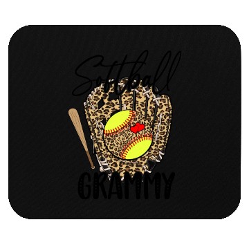 Discover Softball Grammy Leopard Game Day Softball Lover Mouse Pads