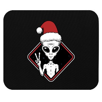 Discover Alien Christmas Peace Mouse Pads