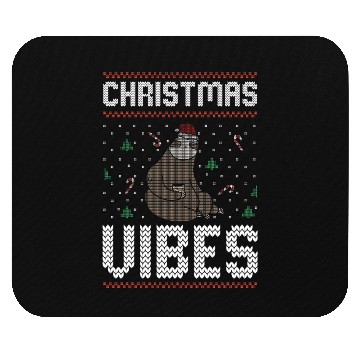 Discover Sloth Christmas Vibes Ugly Sweater Mouse Pads