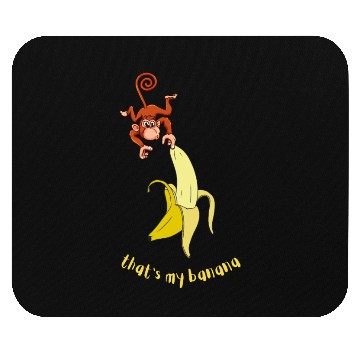 Discover Monkey and Banana funny animal Mouse Pads