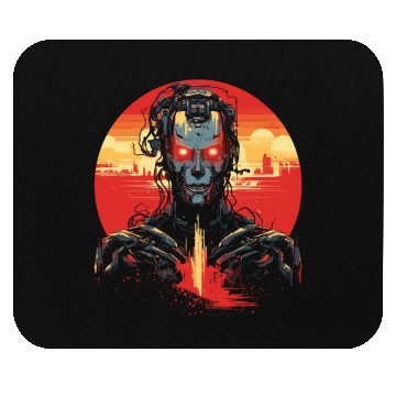 Discover Niche Friend Red Sun Robot Mouse Pads