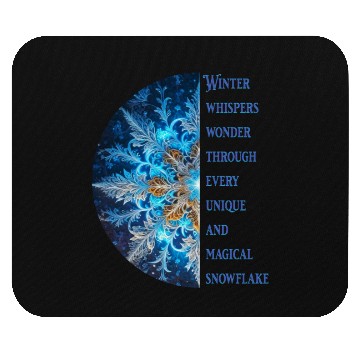 Discover winter whispers wonder snowflake 1 Mouse Pads