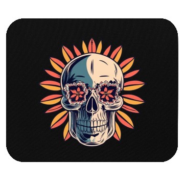 Discover Vintage Aboriginal Skull Mouse Pads