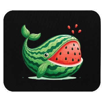 Discover Melon Whale Funny Animal Made Of Vegetables Mouse Pads