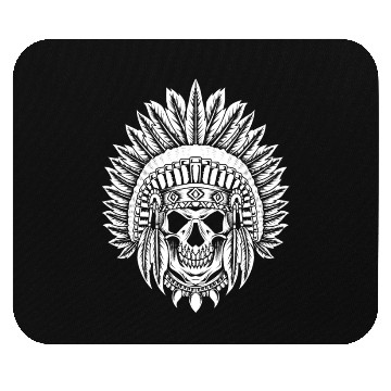 Discover Indigenous Native American Skull Skull Head Mouse Pads