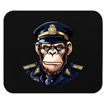 Discover Chimpanzee policeman Mouse Pads
