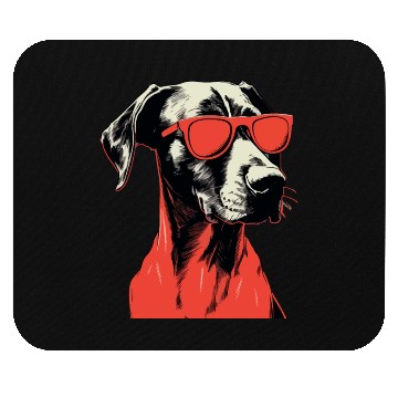 Discover Great Dane Red Sunglasses Mouse Pads