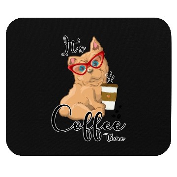 Discover IT'S COFFEE TIME PAWFFEE CANINE CAFE MUZZLE MOCHA Mouse Pads