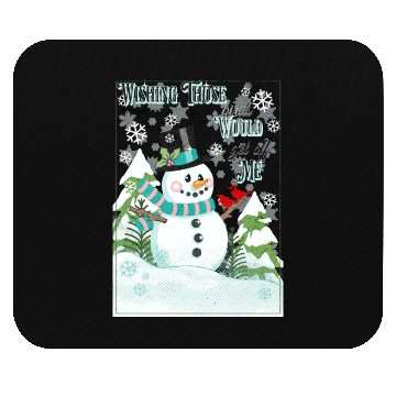 Discover Funny Cranky Snowman Mouse Pads