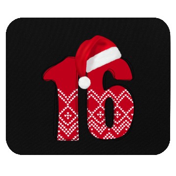 Discover Sweet 16 Years - Xmas Number Sixteen Mouse Pads