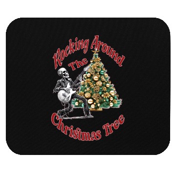 Discover Rocking Around the Christmas Tree Skeleton Mouse Pads,