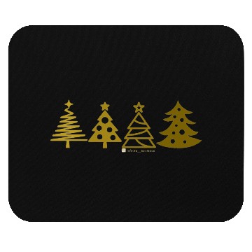 Discover Minimalist Gold Gradient Christmas Trees Mouse Pads
