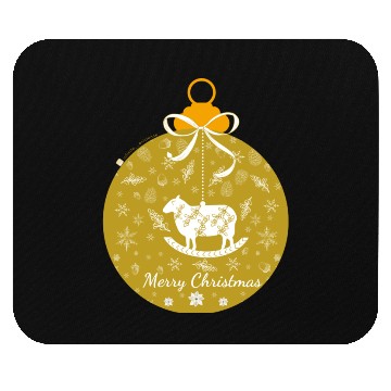 Discover Golden Lamb Christmas Ornament Mouse Pads