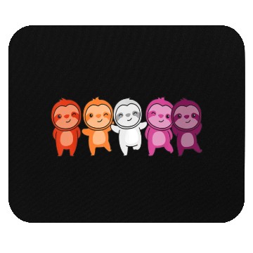 Discover Lesbian Flag Pride Month Lgbtq Lesbian Sloth Mouse Pads