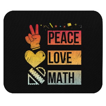 Discover Math Teacher Peace Love Math Vintage Mathematic Mouse Pads