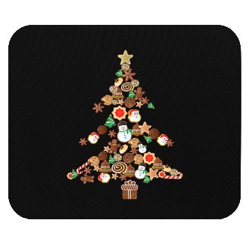 Discover Gingerbread Christmas Tree Cookie Costume Decor Mouse Pads