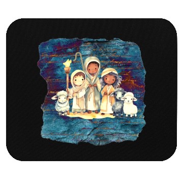 Discover Christmas Nativity Scene Shepherds and Sheep Mouse Pads