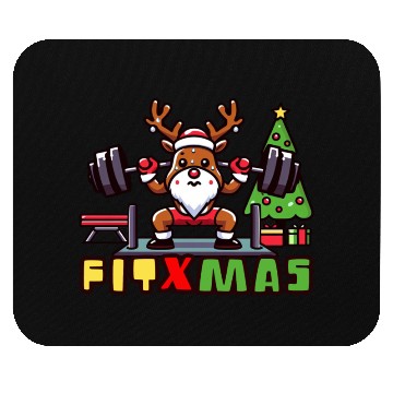 Discover fit xmass, funny christmas reindeer Mouse Pads