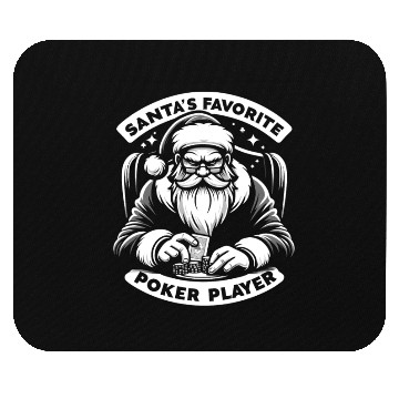 Discover Xmas Santa Claus Poker Player Mouse Pads