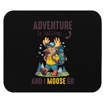 Discover Adventure Is Calling Youth Cute Moose Mouse Pads