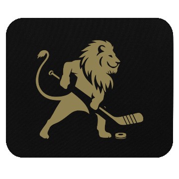Discover Lion Hockey Silhouette Mouse Pads