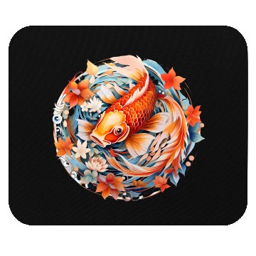 Discover Koi Fish Mandala Art Mouse Pads