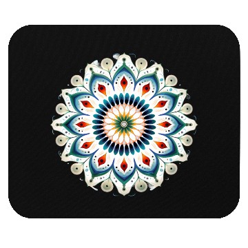 Discover Peacock Mandala Pattern Art Mouse Pads