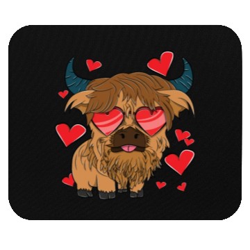 Discover Plain Highland Cow Mouse Pads