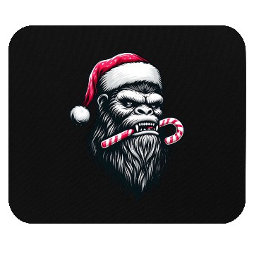 Discover Festive Bigfoot with Candy Cane Mouse Pads