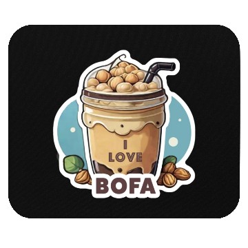 Discover Hazelnut Boba Bubble Tea - I love Bofa Deez Nuts Mouse Pads