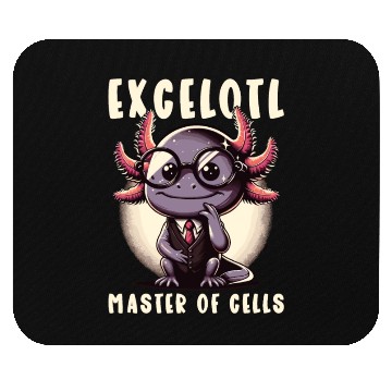 Discover Excelotl Geeky Spreadsheet Axolotl Mouse Pads