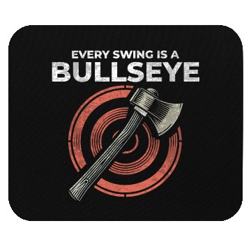 Discover Axe Throwing Axe Thrower Lumberjack Funny Bullseye Mouse Pads
