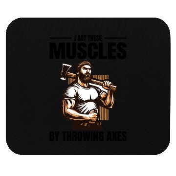 Discover Muscle-Forged Mastery: Lumberjack's Axe Throwing Mouse Pads