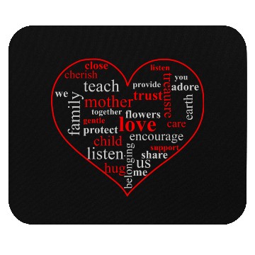 Discover Family Love Heart Mouse Pads