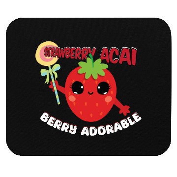 Discover Strawberry Acai Berry Adorable Cute Mouse Pads