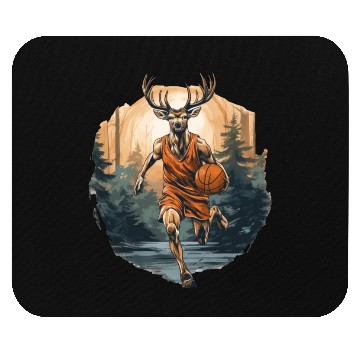 Discover Basketball player deer Mouse Pads