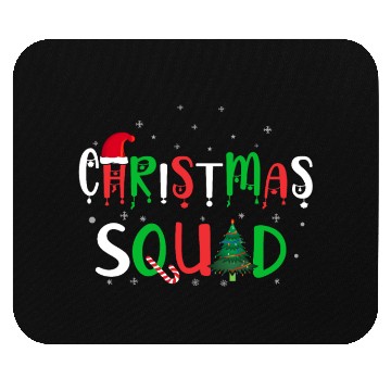Discover Candy Cane Christmas Squad Santa Claus Winter Mouse Pads