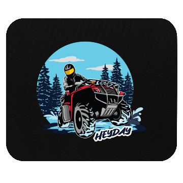 Discover ATV/Quad "Winter Riding" style logo. By "Hey Day" Mouse Pads
