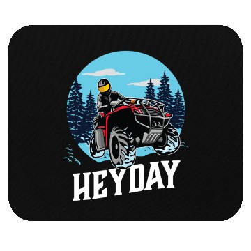 Discover ATV/Quad "Winter Riding" style logo. By "Hey Day" Mouse Pads