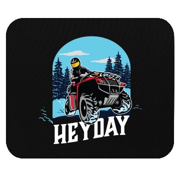 Discover ATV/Quad "Winter Riding" style logo. By "Hey Day" Mouse Pads