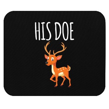 Discover Her Buck His Doe Christmas Couple Mouse Pads Matching