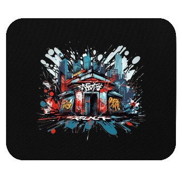 Discover Tagged Elegance - cool Urban Graffiti Mouse Pads